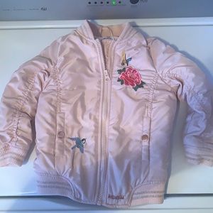 Girls Hudson Pink Bomber Jacket 4T EUC